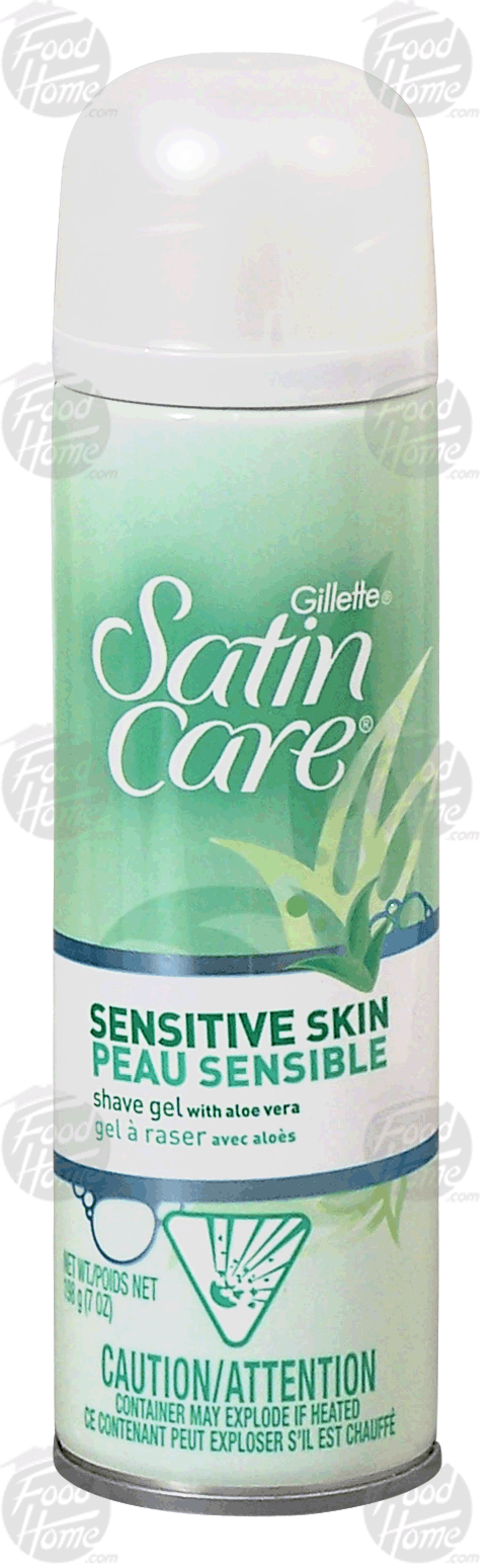 Gillette Satin Care sensitive skin shave gel with aloe vera Full-Size Picture